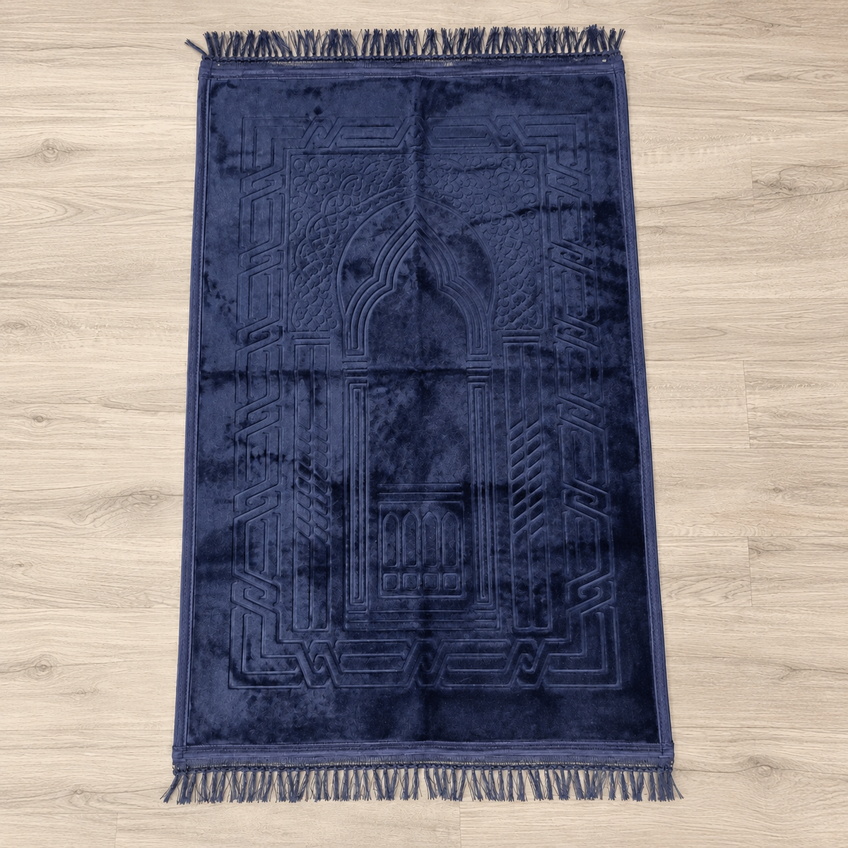 XL-Gebetsteppich Dunkelblau – ca. 80 x 120 cm (inkl. passendem Tesbih)